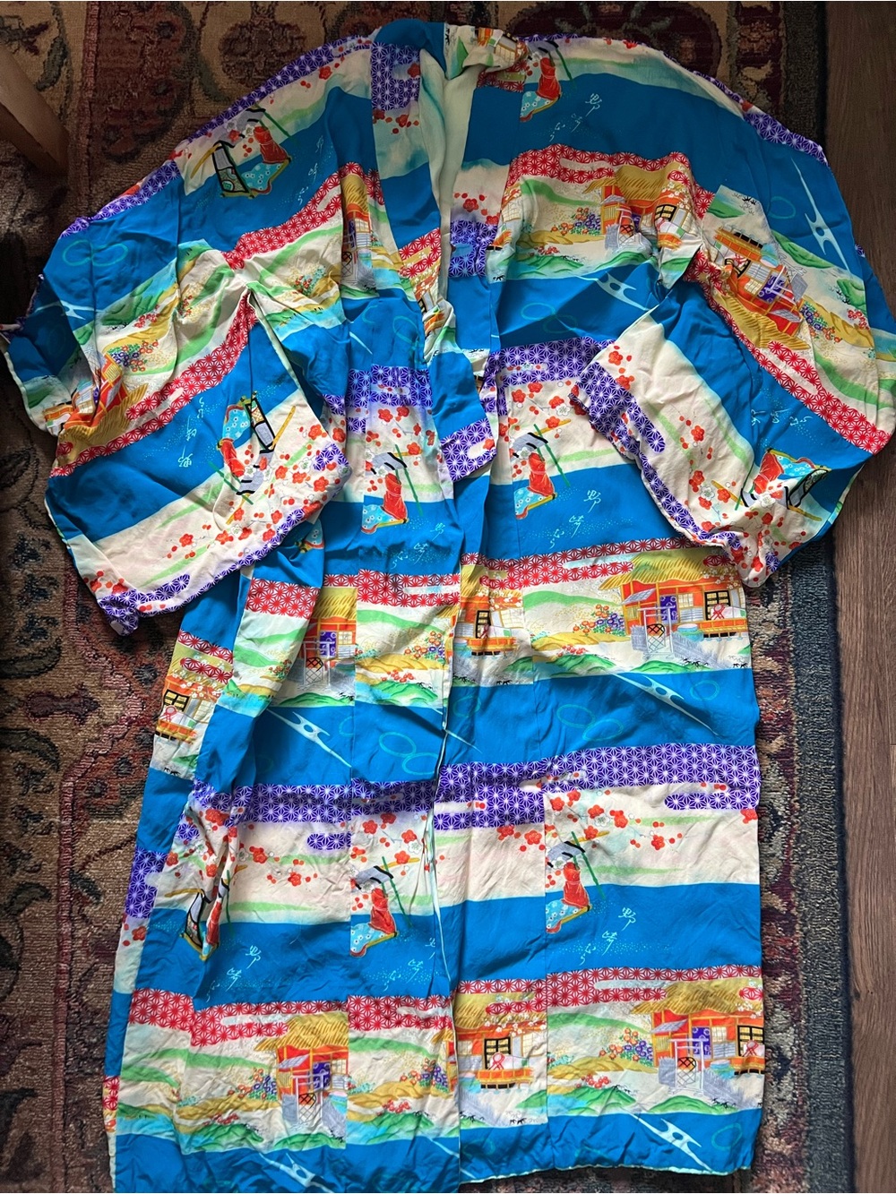 Colorful Kimono Style Robe
